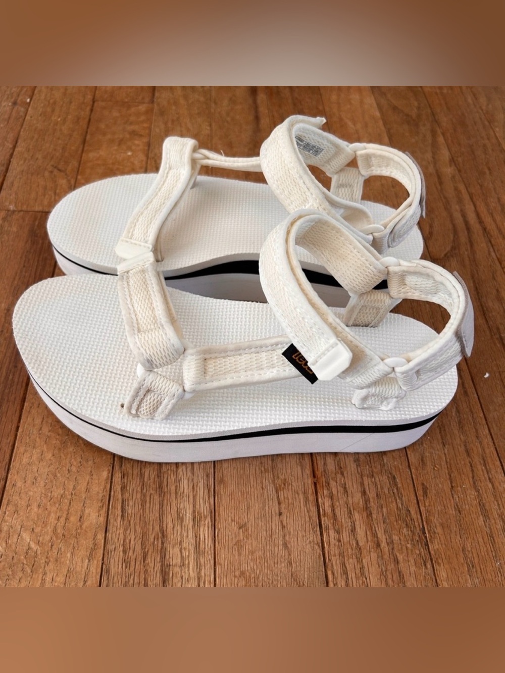 Teva White Platform white sandals